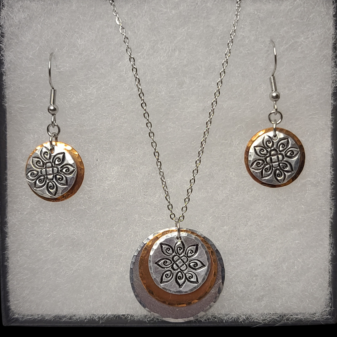 Mandala Necklace & Earrings Set